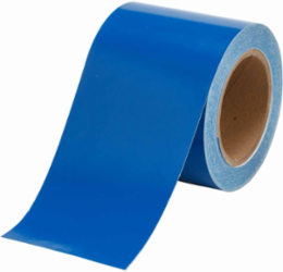 Solid Color Banding Tape for Pipe Marking - Roll Form, Pressure Sensitive Vinyl, Blue, 4" x 30'