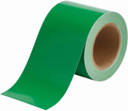 Solid Color Banding Tape for Pipe Marking - Roll Form, Pressure Sensitive Vinyl, Green, 4" x 30'