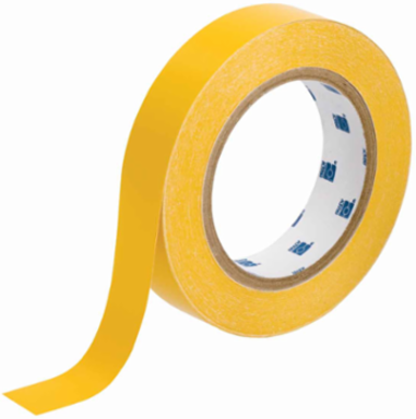 Solid Color Banding Tape for Pipe Marking - Roll Form, Pressure Sensitive Vinyl, Yellow, 1" x 30 Yd