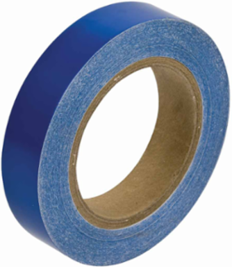 Solid Color Banding Tape for Pipe Marking - Roll Form, Pressure Sensitive Vinyl, Blue, 1" x 30 Yd