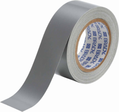 Solid Color Banding Tape for Pipe Marking - Roll Form, Pressure Sensitive Vinyl, Gray, 2" x 30 Yd