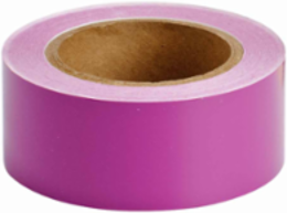 Solid Color Banding Tape for Pipe Marking - Roll Form, Indoor/Outdoor Industrial Vinyl, Purple, 2" x 30 Yd
