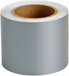 Solid Color Banding Tape for Pipe Marking - Roll Form, Pressure Sensitive Vinyl, Gray, 4" x 30 Yd