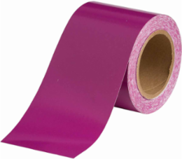 Solid Color Banding Tape for Pipe Marking - Roll Form, Indoor/Outdoor Industrial Vinyl, Purple, 4" x 30 Yd