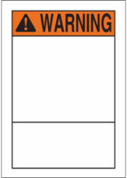 Blank Sign 10 Inch H x 7 Inch W, 0.004 Inch D, Vinyl, Self-Adhesive