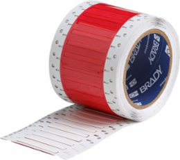 Double Sided PermaSleeve Polyolefin Fluid Resistant Wire Marking Sleeves, 0.094" Dia x 2", Roll of 500, White