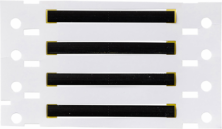 High Temp Double Sided PermaSleeve PVDF Wire Marking Sleeves, 0.094" Dia x 1" W, Black, Roll of 1000