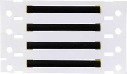 High Temp Double Sided PermaSleeve PVDF Wire Marking Sleeves, Black, 0.094" Dia x 2" W