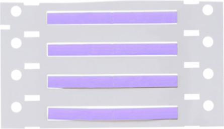 Double Sided PermaSleeve Polyolefin Wire Marking Sleeves, 0.094" Dia x 1" W, Violet, Roll of 5000
