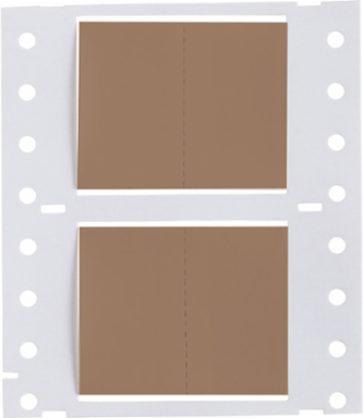 Double Sided PermaSleeve Polyolefin Wire Marking Sleeves, 1" Dia x 1" W, Brown, Roll of 200