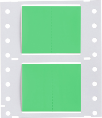 Double Sided PermaSleeve Polyolefin Wire Marking Sleeves, 1" Dia x 1" W, Green, Roll of 500