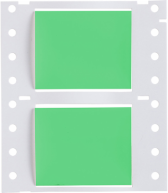 Double Sided PermaSleeve Polyolefin Wire Marking Sleeves, Green, 1" Dia x 2" W