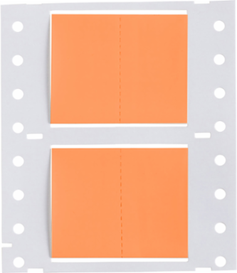 Double Sided PermaSleeve Polyolefin Wire Marking Sleeves, 1" Dia x 1" W, Orange, Roll of 200