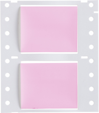Double Sided PermaSleeve Polyolefin Wire Marking Sleeves, Pink, 1" Dia x 2" W