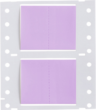 Double Sided PermaSleeve Polyolefin Wire Marking Sleeves, 1" Dia x 1" W, Violet, Roll of 500
