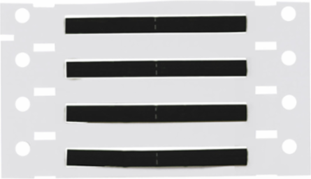 Double Sided PermaSleeve Polyolefin Wire Marking Sleeves, Black, 0.125" Dia x 1" W
