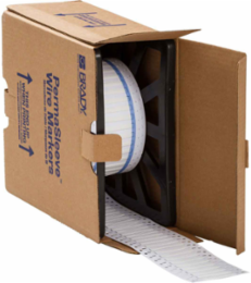 Double Sided PermaSleeve Polyolefin Wire Marking Sleeves, White, 0.125" Dia x 2" W, Roll of 2500 Each