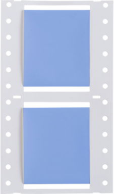 Double Sided PermaSleeve Polyolefin Wire Marking Sleeves, Blue, 1.5" Dia x 2" W