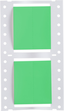 Double Sided PermaSleeve Polyolefin Wire Marking Sleeves, 1.5" Dia x 1" W, Green, Roll of 200