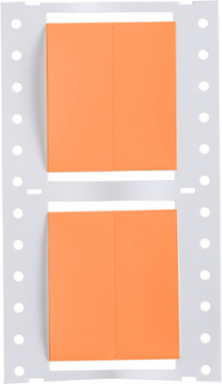 Double Sided PermaSleeve Polyolefin Wire Marking Sleeves, 1.5" Dia x 1" W, Orange, Roll of 200