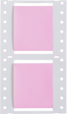 Double Sided PermaSleeve Polyolefin Wire Marking Sleeves, 1.5" Dia x 2" W, Pink, Roll of 250