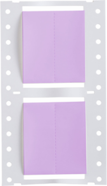 Double Sided PermaSleeve Polyolefin Wire Marking Sleeves, 1.5" Dia x 1" W, Violet, Roll of 500