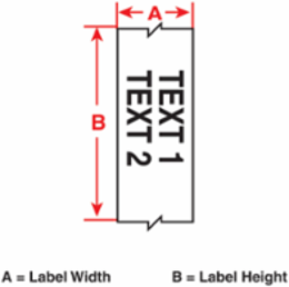 Double Sided PermaSleeve Polyolefin Wire Marking Sleeves, 0.187" Dia x 0.5" W, Black