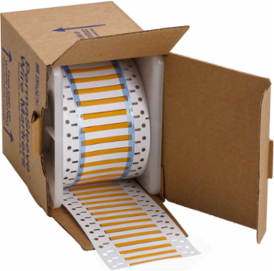 Double Sided PermaSleeve Polyolefin Wire Marking Sleeves, Orange, 0.187" Dia x 0.5" W