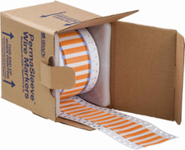 Double Sided PermaSleeve Polyolefin Wire Marking Sleeves, Orange, 0.187" Dia x 2" W