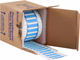 Double Sided PermaSleeve Polyolefin Wire Marking Sleeves, Blue, 0.25" Dia x 2" W
