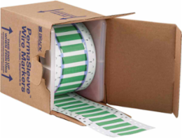 Double Sided PermaSleeve Polyolefin Wire Marking Sleeves, Green, 0.25" Dia x 2" W