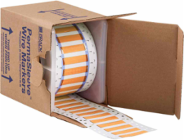 Double Sided PermaSleeve Polyolefin Wire Marking Sleeves, Orange, 0.25" Dia x 2" W