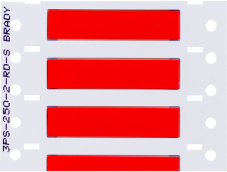 Double Sided PermaSleeve Polyolefin Wire Marking Sleeves, Red, 0.25" Dia x 2" W