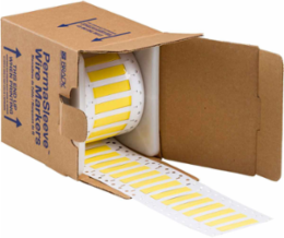 Double Sided PermaSleeve Polyolefin Wire Marking Sleeves, Yellow, 0.25" Dia x 0.5" W, Roll of 2500 Each