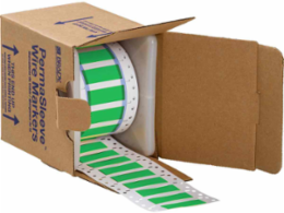 Double Sided PermaSleeve Polyolefin Wire Marking Sleeves, Green, 0.375" Dia x 2" W