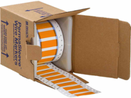 Double Sided PermaSleeve Polyolefin Wire Marking Sleeves, Orange, 0.375" Dia x 2" W
