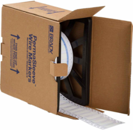 Double Sided PermaSleeve Polyolefin Wire Marking Sleeves, White, 0.375" Dia x 2" W, Roll of 1000 Each