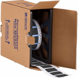 Double Sided PermaSleeve Polyolefin Wire Marking Sleeves, 0.75" Dia x 2" W, Black