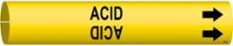 ACID Pipe Marker 0.875 Inch H x 0.875 Inch W, Fits Pipes 1.5 Inch to 2.375 Inch Diameter