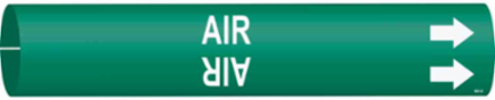 AIR Pipe Marker, Fits Pipes 1.5 Inch to 2.375 Inch Dia., Lightweight Plastic, 0.75 Inch Character Height