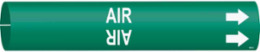AIR Pipe Marker, Fits Pipes 1.5 Inch to 2.375 Inch Dia., Lightweight Plastic, 0.75 Inch Character Height
