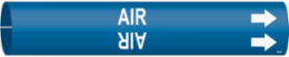 AIR Pipe Marker 1.5" to 2.375" Dia, Durable Plastic, Outdoor Use