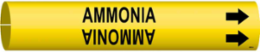 Ammonia Pipe Marker, 0.8125 Inch H x 0.8125 Inch W, Fits Pipes 0.75 Inch to 1.375 Inch Dia.