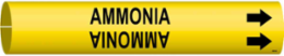 Ammonia Pipe Marker 0.875 Inch H x 0.875 Inch W, Fits Pipes 1.5 to 2.375 Inch Diameter
