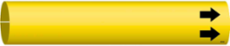 Blank Pipe Marker with Arrow, 0.875 Inch H x 0.875 Inch W, Fits Pipes 1.5 to 2.375 Inch Dia.