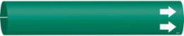Blank Pipe Marker with Arrow, 0.8125 Inch H x 0.8125 Inch W, Fits Pipes 0.75 to 1.375 Inch Dia.