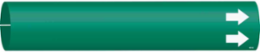 Blank Pipe Marker with Arrow, 0.875 Inch H x 0.875 Inch W, Fits Pipes 1.5 Inch to 2.375 Inch Dia.