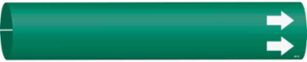 Blank Pipe Marker with Arrow, 2 in H x 2 in W, Fits Pipes 2.5" to 3.875" Dia.