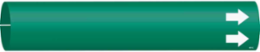 Blank Pipe Marker with Arrow, 2 in H x 2 in W, Fits Pipes 2.5" to 3.875" Dia.