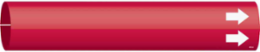 Blank Pipe Marker with Arrow, 0.8125 Inch H x 0.8125 Inch W, Fits Pipes 0.75 Inch to 1.375 Inch Dia.